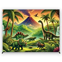 Painel de Festa Retangular Dinossauros 5,00x3,00 Metros - Fera Print