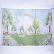 Painel de Festa Retangular Jardim Encantado de 4,00x2,80m - Fera Print