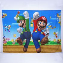 Painel de Festa Retangular Mario Brother Diversas Medidas Fera Print