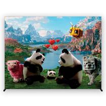 Painel de Festa Retangular Mine Blocos 3,00x2,00 Metros Fera Print
