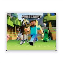 Painel de Festa Retangular Mine Blocos 4,50x2,80 Metros Fera Print