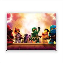 Painel de Festa Retangular Ninjas 4,50x2,80 Metros Fera Print