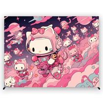 Painel de Festa Retangular Oi Gatinha 3,00x2,00 Metros Fera Print Painel de Festa Retangular Oi Gatinha 3,00x2,00 Metros Fera Print