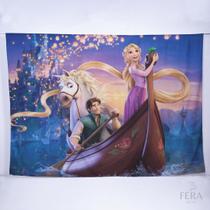 Painel de Festa Retangular Princesa Enrolada de 4,50x2,80m Fera Print