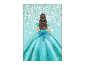 Painel De Festa Vertical 1,50 x 2,20 - 15 Anos Princesa Efeito Glitter 151