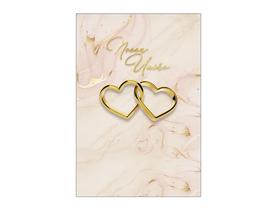 Painel De Festa Vertical 1,50 x 2,20 - Alianças Dourado com Bege 039