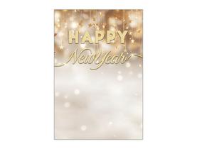 Painel De Festa Vertical 1,50 x 2,20 - Ano Novo Happy New Year Elegante 012 Painel De Festa Vertical 1,50 x 2,20 - Ano Novo Happy New Year Elegante 012
