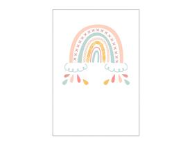 Painel De Festa Vertical 1,50 x 2,20 - Arco-Íris Boho Rosado 003 Painel De Festa Vertical 1,50 x 2,20 - Arco-Íris Boho Rosado 003