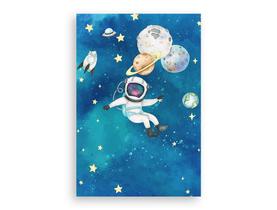 Painel De Festa Vertical 1,50 x 2,20 - Astronauta Galáxia Aquarela 010