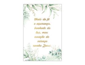 Painel De Festa Vertical 1,50 x 2,20 - Batizado Crisma Folhagens 046