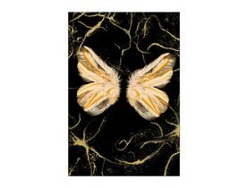 Painel De Festa Vertical 1,50 x 2,20 - Borboleta com Asas Douradas 013