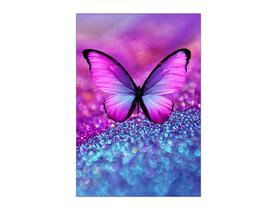 Painel De Festa Vertical 1,50 x 2,20 - Borboleta Efeito Glitter Azul e Rosa 026