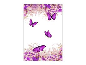 Painel De Festa Vertical 1,50 x 2,20 - Borboleta Roxo Floral 037 Painel De Festa Vertical 1,50 x 2,20 - Borboleta Roxo Floral 037