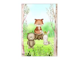 Painel De Festa Vertical 1,50 x 2,20 - Bosque dos Animais 017 Painel De Festa Vertical 1,50 x 2,20 - Bosque dos Animais 017
