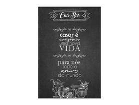 Painel De Festa Vertical 1,50 x 2,20 - Chá Bar Cozinha Chalkboard 001 Painel De Festa Vertical 1,50 x 2,20 - Chá Bar Cozinha Chalkboard 001