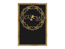Painel De Festa Vertical 1,50 x 2,20 - Chá de Casa Nova Dourado 010