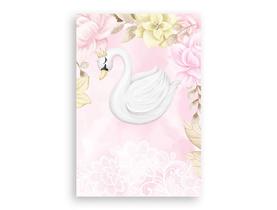 Painel De Festa Vertical 1,50 x 2,20 - Cisne Floral Delicado 067 Painel De Festa Vertical 1,50 x 2,20 - Cisne Floral Delicado 067