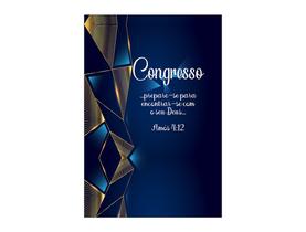 Painel De Festa Vertical 1,50 x 2,20 - Congresso Evangélico Azul com Dourado 079 Painel De Festa Vertical 1,50 x 2,20 - Congresso Evangélico Azul com Dourado 079