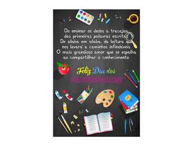 Painel De Festa Vertical 1,50 x 2,20 - Dia dos Professores Mesa de Estudo 022
