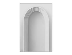 Painel De Festa Vertical 1,50 x 2,20 - Efeito Arco Portal Curvas Finas Branco 029
