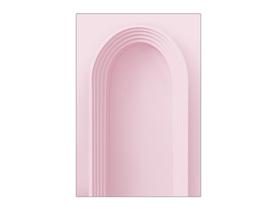 Painel De Festa Vertical 1,50 x 2,20 - Efeito Arco Portal Curvas Finas Rosa Suave 033