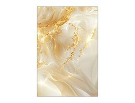 Painel De Festa Vertical 1,50 x 2,20 - Efeito Mármore Bege Claro Off White com Dourado 075