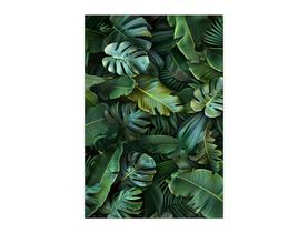 Painel De Festa Vertical 1,50 x 2,20 - Efeito Muro Folhas Tropicais Realistas 031