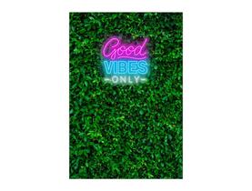 Painel De Festa Vertical 1,50 x 2,20 - Efeito Muro Inglês Good Vibes Only 025
