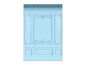 Painel De Festa Vertical 1,50 x 2,20 - Efeito Parede Boiserie Gesso Azul 038