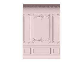 Painel De Festa Vertical 1,50 x 2,20 - Efeito Parede Boiserie Gesso Rose 039