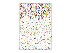 Painel De Festa Vertical 1,50 x 2,20 - Efeito Serpentinas Confetes Coloridos 004