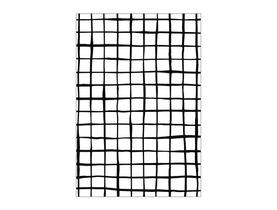 Painel De Festa Vertical 1,50 x 2,20 - Estampa Grid Quadriculado Preto 080