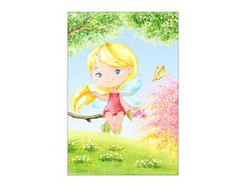 Painel De Festa Vertical 1,50 x 2,20 - Fadinha no Jardim 017