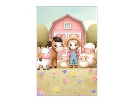 Painel De Festa Vertical 1,50 x 2,20, Fazendinha Boiadeira Loira 078 Painel De Festa Vertical 1,50 x 2,20, Fazendinha Boiadeira Loira 078