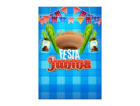 Painel De Festa Vertical 1,50 x 2,20 - Festa Junina Chapéu Caipira 033 Painel De Festa Vertical 1,50 x 2,20 - Festa Junina Chapéu Caipira 033