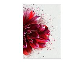 Painel De Festa Vertical 1,50 x 2,20 - Flor Vermelha Aquarela 064