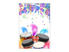 Painel De Festa Vertical 1,50 x 2,20 - Folia de Carnaval Divertido 025
