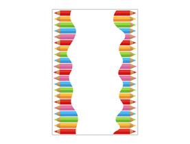 Painel De Festa Vertical 1,50 x 2,20 - Formatura Arco-Íris Lápis 019