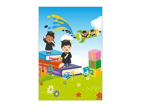 Painel De Festa Vertical 1,50 x 2,20 - Formatura Livros Crianças 022