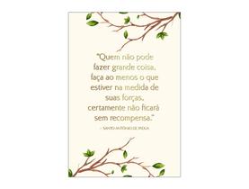 Painel De Festa Vertical 1,50 x 2,20 - Galhos e Folhagens Santo Antônio de Pádua Católico 030