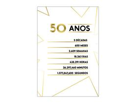 Painel De Festa Vertical 1,50 x 2,20 - Geométrico Dourado 50 Anos 040 Painel De Festa Vertical 1,50 x 2,20 - Geométrico Dourado 50 Anos 040