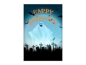 Painel De Festa Vertical 1,50 x 2,20 - Halloween Fantasma Tenebroso 043 Painel De Festa Vertical 1,50 x 2,20 - Halloween Fantasma Tenebroso 043