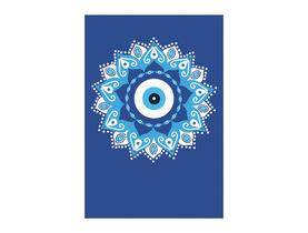 Painel De Festa Vertical 1,50 x 2,20 - Mandala Olho Grego 003