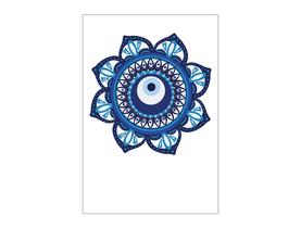 Painel De Festa Vertical 1,50 x 2,20 - Mandala Olho Grego Fundo Branco 002