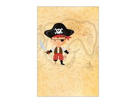 Painel De Festa Vertical 1,50 x 2,20 - Mapa do Tesouro Pirata 037