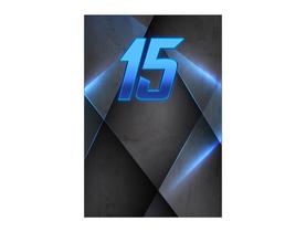 Painel De Festa Vertical 1,50 x 2,20 - Masculino Grafite e Azul 15 Anos 232