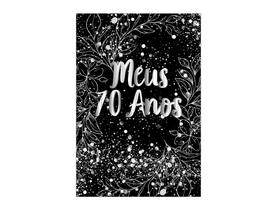 Painel De Festa Vertical 1,50 x 2,20 - Meus 70 Anos Prateado 019
