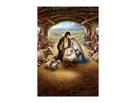 Painel De Festa Vertical 1,50 x 2,20 - Natal Cristão Nascimento de Cristo 044
