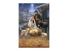 Painel De Festa Vertical 1,50 x 2,20 - Noite de Natal Sagrada Família 018