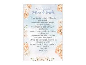 Painel De Festa Vertical 1,50 x 2,20 - Nossa Senhora de Lourdes Branco Floral 032